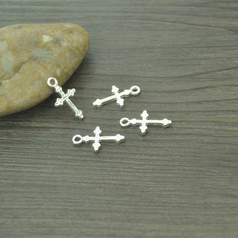 40 pcs Fashion charms metal cross pendant diy jewelry necklace 4104B ► Photo 1/1