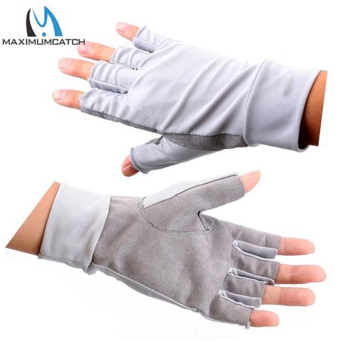 Maximumcatch Fishing Gloves Fly Fishing Anti-UV Sun Protection Half Finger 50+ UPF Outdoor ► Photo 1/6