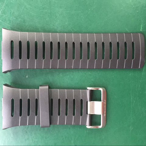 Original 22mm Black Silicone Rubber Watch Strap Waterproof Sports Watch Band For WristsWatch Spovan Leader 2 / SPV709 / SPV710 ► Photo 1/6