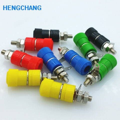 10pcs/lot 5 colour Terminal Binding Post with 4mm Banana socket for Amplifier Instrument power supply Panel mount connector ► Photo 1/6