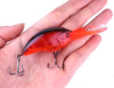 HENGJIA 85mm 12g Profound Pulse Floating Bass Fishing Lure Sound Wobblers Hard Artificial Bait Deep Diving Crankbaits ► Photo 1/6