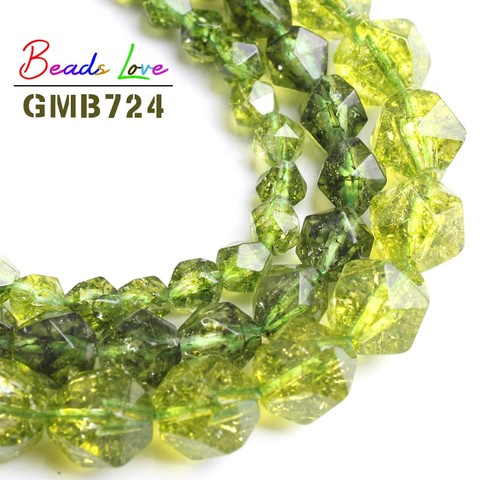 Natural Stone Faceted Green Peridot Loose Spacer Beads For Jewelry Making Pick Size 6 8 10mm DIY Bracelet Necklace 15 Inches ► Photo 1/4