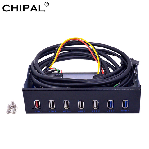 CHIPAL BC 1.2 Rapid Charging 5Gbps 20Pin USB 3.0 Front Panel USB 2.0 USB2.0 USB3.0 HUB Expansion Bracket for PC 5.25'' DVD-ROM ► Photo 1/6