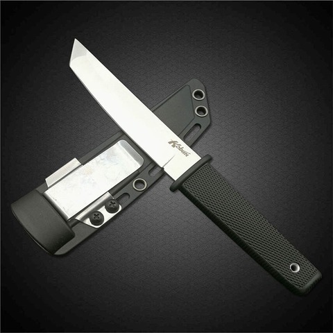 DuoClang Cold Steel Hunting Fixed Blade Knife 440 Stainless Steel Long Kraton Plastic Handle Outdoor Tactical Knife ABS Sheath ► Photo 1/6