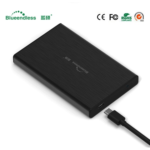 Case Hd Externo Sata to USB Type C 3.1 HDD Box HDD 2.5 External Hard Drive Case Aluminum Hdd Box /Caddy for 9.5MM 6TB Hard Disk ► Photo 1/6