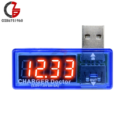 Mini LED Display Digital USB Voltmeter Ammeter Power Current Voltage Meter Tester Portable USB Volt Amp Charger Doctor Detector ► Photo 1/6
