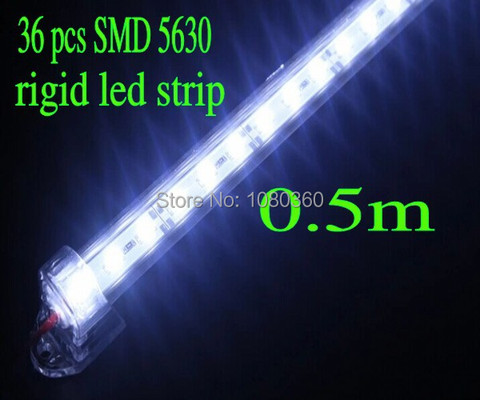 5sets DC 12V / 24V Hard LED Strip SMD 5630 50cm led Bar Light with U Aluminium shell 0.5m  , Free shipping ► Photo 1/3