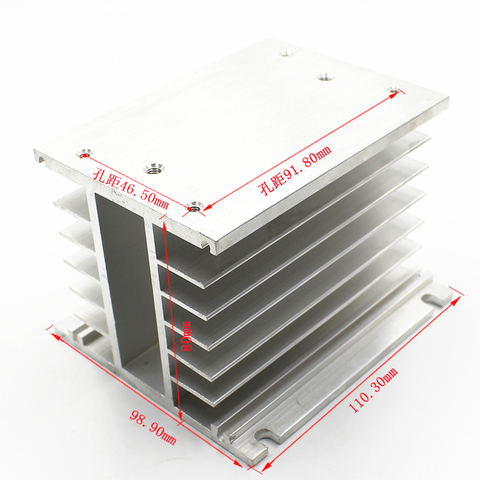 3 Phase Heat Sink 80*110*100mm for SSR Solid State Relay Aluminum Heatsink ► Photo 1/3