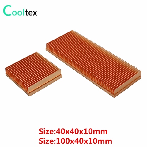 Pure Copper Heatsink Skiving Fin DIY Heat Sink Radiator Cooling Cooler For Electronic CHIP LED IC RAM  heat dissipation ► Photo 1/6