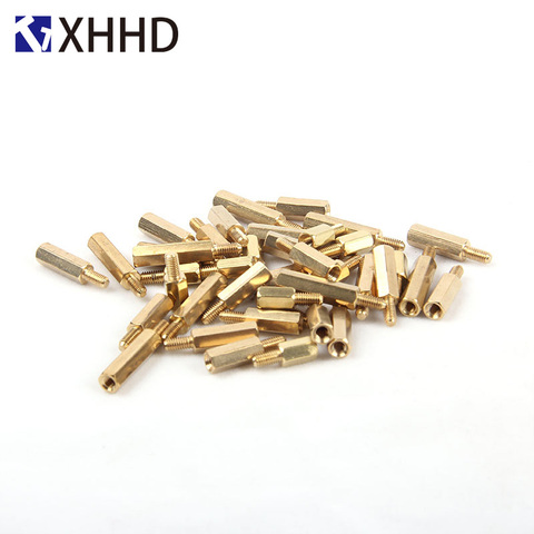 M3xL+3/4/5/6mm Single Head Hex Brass Standoff Threaded Pillar PCB Computer PC Motherboard Stand Off Spacer ► Photo 1/6