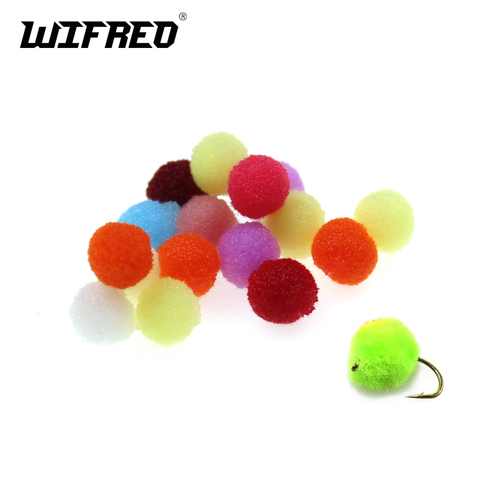 Wifreo 50Pc 8mm 10mm Colorful Synthetic Fishing Fly Tying Material Eggs Roe Imitate Trout Salmon Fish Bait Natural Fishing Lures ► Photo 1/6
