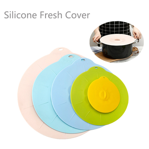 Silicone Lid Spill Stopper Cover for Pot Pan Kitchen Accessories