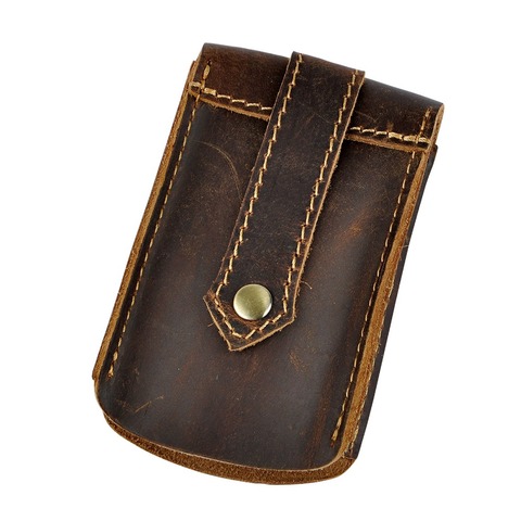 Original Genuine Leather Men Quality Fashion Car Remote Case Key Ring Case Holder Chain Designer Key Package Bag Y1008 ► Photo 1/6