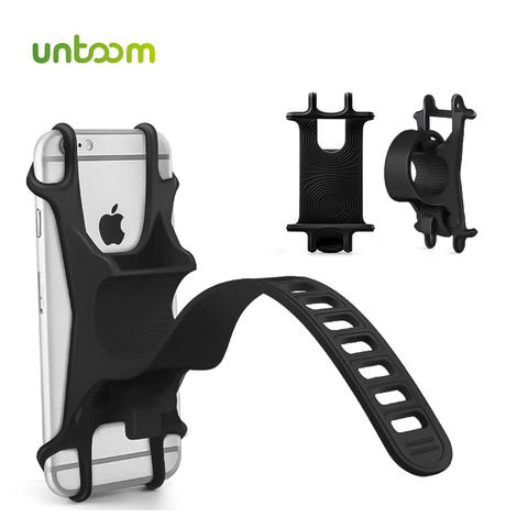 Universal silicone Bicycle Motorcycle Mobile Phone Holder Bike Mount phone holder For Cellphone GPS Baby Carriages Stand ► Photo 1/6