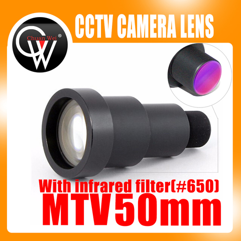 New 1/3'' 50mm lens 6.7 degree M12 CCTV MTV Board IR Lens With infrared filter for Security CCTV Video Cameras ► Photo 1/6