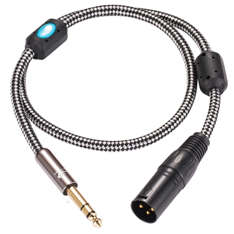 Hifi Audio Cable XLR to 1/4“ TRS Jack 6.3 for Microphone Amplifier Stereo 6.35mm to XLR 3 Pin Balanced Mic Cable 1M 2M 3M 5M 8M ► Photo 1/1