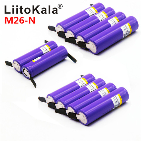 LiitoKala  M26-N 18650 2600mah 10A 2500 li-ion rechargeable battery power safe battery for /scooter ► Photo 1/6