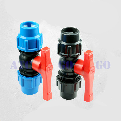 Plastic tap water pipe valve water pipe switch fast ball valve PE water supply pipe fittings quick connector ► Photo 1/1