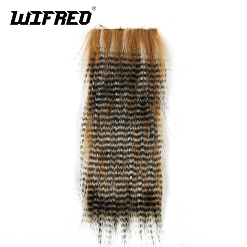 Wifreo 20 Bags 5 X 12CM Grizzly Color Fly Tying Furabou Craft Fur Fiber for Streamer Tail Wing Fly Tying Material Wholesale ► Photo 1/1