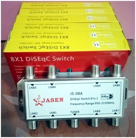 JS-81 Digital DiSEqC Switch 8X1 Hingh quality waterproof Satellites FTA TV LNB Switch For Satellite Receiver ► Photo 1/5