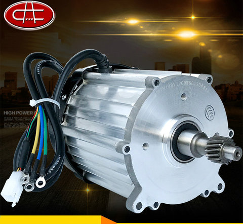 DC48V/60V/72V 1500W 3200rpm Small DC magnetic brushless motor / differential motor / electric scooter motor ► Photo 1/3