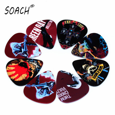 SOACH 10PCS 1.0mm high quality guitar picks two side pick Band mix picks earrings DIY Mix picks Guitar Accessories ► Photo 1/6