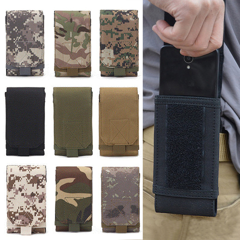 Outdoor Camouflage Waist Bag Tactical Army Phone Holder Sport Belt Bag Case Waterproof Nylon Sport Hunting Camo Bags in Backpack ► Photo 1/6