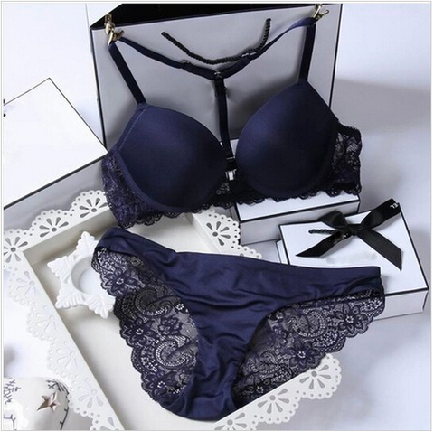 Deep V Sexy Y-line Straps 6 Colors Brassiere Fashion Soft Lace Bra and Panty  Set Women Bras Front Closure Female Lingerie Bras - Price history & Review