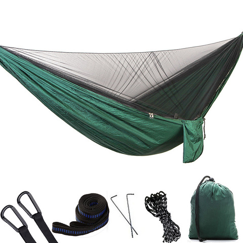 hammock tent Automatic Quick Open Anti-mosquito Hanging Bed Outdoor Single and Double Parachute Hanging Bed with Mosquito Nets ► Photo 1/5