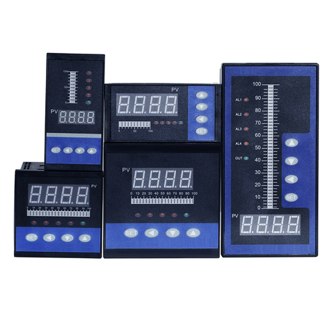 4-20mA DC input water liquid level pressure controller with 4 ways relay and DC24V voltage output water liquid level meter ► Photo 1/6