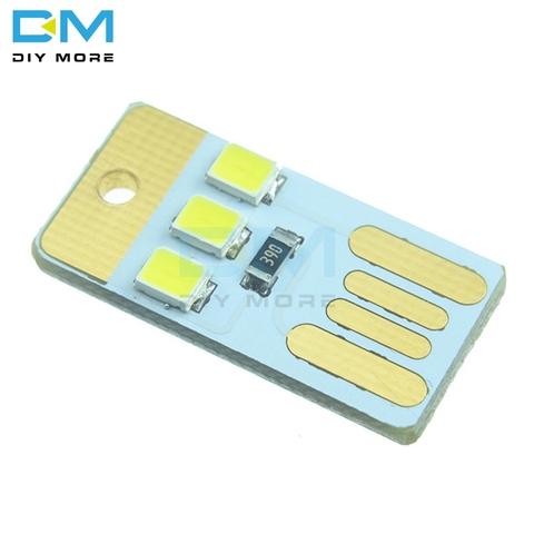 5PCS Mini Night USB LED Keychain Portable Power White Board Pocket Card Lamp Bulb LED ► Photo 1/4