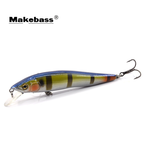 Makebass  Minnow Sinking Lure Bionic Plug Hard Bait Artificial Ocean Boat Fishing Tackle for Bass Trout Perch  3.7