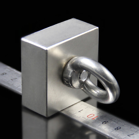 Super Powerful Strong Rare Earth block hole magnet Neodymium N52 Magnets 50*50*25mm (45x45x21mm) ► Photo 1/5