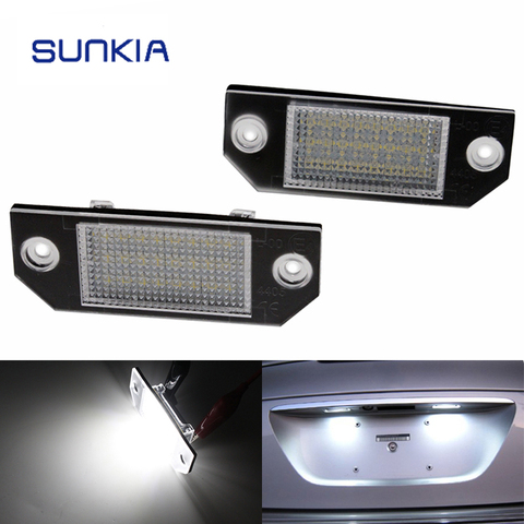 2Pcs/Set SUNKIA LED Number License Plate Lights Pure White Color For Ford Focus C-MAX MK2 03-08 Free Shipping ► Photo 1/6