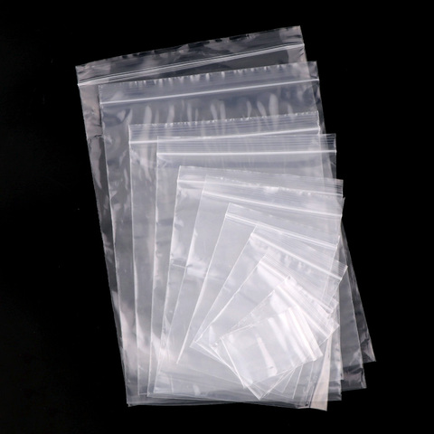 Heavy-Duty Various 10 Wire 20 Size Jewelry Ziplock Zip Zipped Lock Reclosable Plastic Poly Clear Storage Bags For Food Package ► Photo 1/6