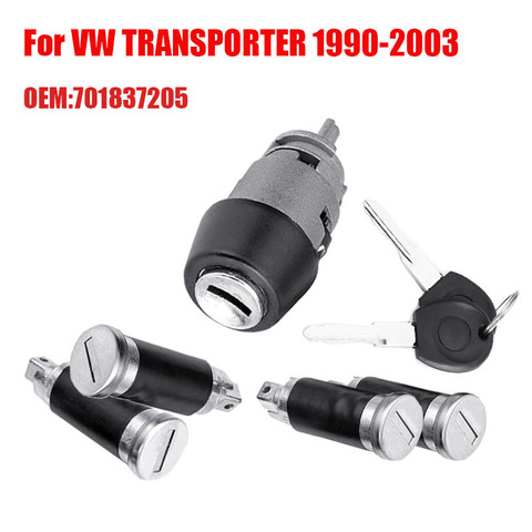 Ignition Switch and Door Lock Barrel Set with two Keys FOR VW TRANSPORTER CARAVELLE T4 1990-2003 ► Photo 1/3