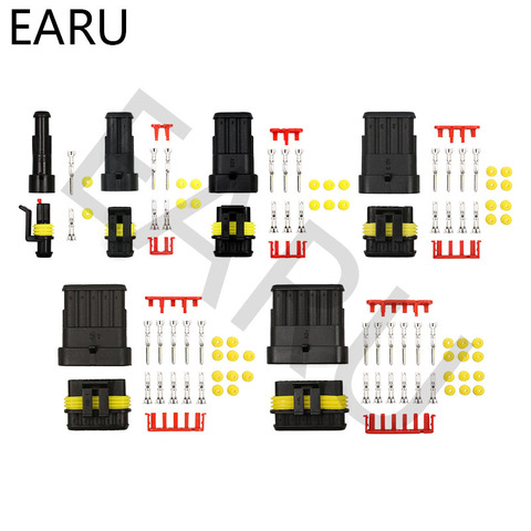 10 Sets 1P 2P 3P 4P 5P 6P AMP 1.5 Sealing Waterproof Electrical Wire Cable Connector Plug Socket Adapter for Car Auto Eletronics ► Photo 1/6