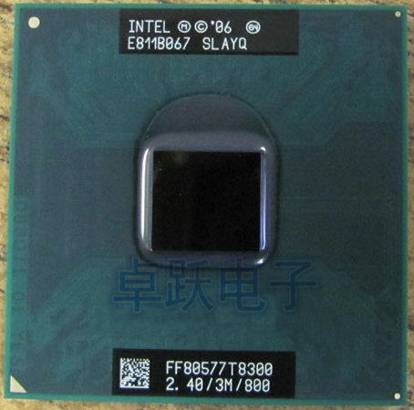 Original for intel CPU laptop Core 2 Duo T8300 CPU 3M Cache/2.4GHz/800/Dual-Core Socket 479 Laptop processor for GM45 PM45 ► Photo 1/1