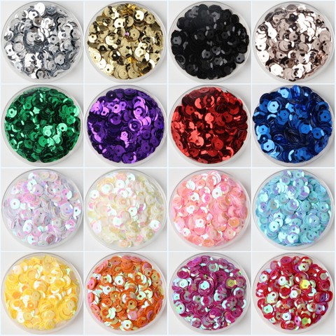 10g/Lot Multi Size 4mm/5mm/6mm/8mm Sequin PVC Round Cup Sequins Paillettes Sewing Wedding Crafts, Women Garments Accessories ► Photo 1/6