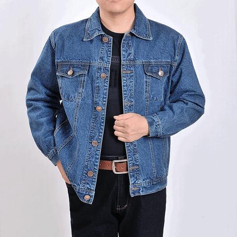 B men's outwear cowboy jackets clothing 2022 Spring autumn Large size jacket coat male button casual blue denim jacket S-4XL ► Photo 1/1