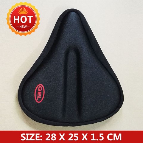 loss promotion NEW Wider Bicycle Saddle Bike Silicone Silica Gel Cushion Comfortable 3D Soft Pad bike saddle mtb Seat Cover ► Photo 1/6