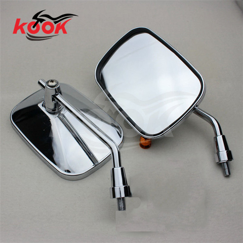 big size motorbike mirror chrome motorcycle rearview mirror wide view motocross side mirror ATV Off-road moto dirt pit bike part ► Photo 1/4