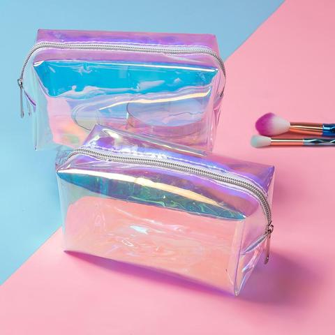 Miyahouse PVC Transparent Women Make Up Case Laser Beauty Organizer Pouch Mini Jelly Bag For Ladies Cosmetic Bag ► Photo 1/6