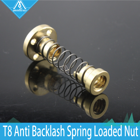 1pcs T8 Anti Backlash Spring Loaded M8 Nut Elimination Gap Nut for 8mm Acme Threaded Rod Lead M8 Screws DIY CNC 3D Printer Parts ► Photo 1/6