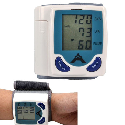automatic sphygmomanometer LCD Digital blood pressure meter Pulse Monitor machine Measuring Wrist Cuff  Heart Beat Meter tester ► Photo 1/1