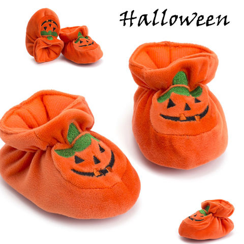Halloween Pumpkin Pretty Toddler Baby Girls Boys Casual Crib Shoes 0-18M Cotton Print Elastic Waist Soft Shoes ► Photo 1/5