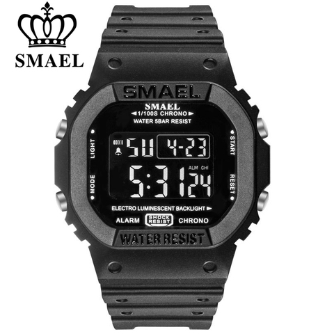 SMAEL Digital Watch Men Sports Watches LED Military Army Camouflage Wrist Watch For Boy Waterproof Top Brand Student Stopwatch ► Photo 1/6
