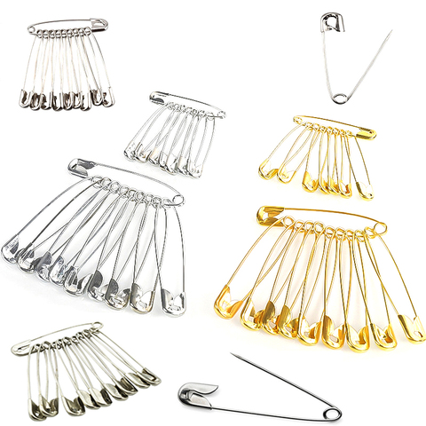 100Pcs Silver Tone Safety Pins Stainless Steel Brooch Jewelry Small Safety Pins  Brooch Craft for DIY Sewing Tools Accessories ► Photo 1/6