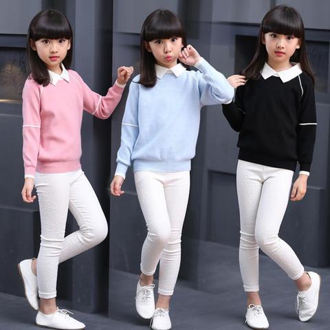 2022 Toddler Teenage School Girls Sweaters Autumn Winter Girls Jumper Children Long Sleeve Knitted Clothes Kids Sweater For Girl ► Photo 1/6
