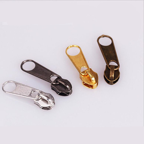 10pcs Zipper Repair Kit Clothing, 5# Metal Long Pull Zipper Repair Replacement Zipper Slider, Zipper Fixers LL01 ► Photo 1/5